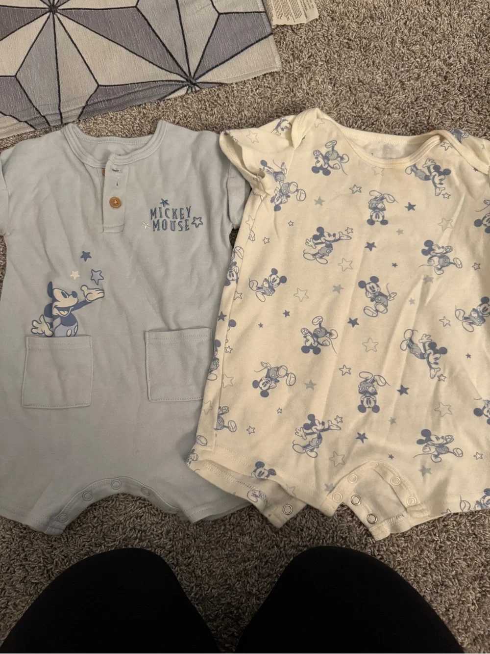 Disney baby set of two Mickey rompers